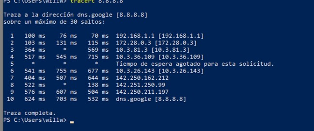Pings a google lentos