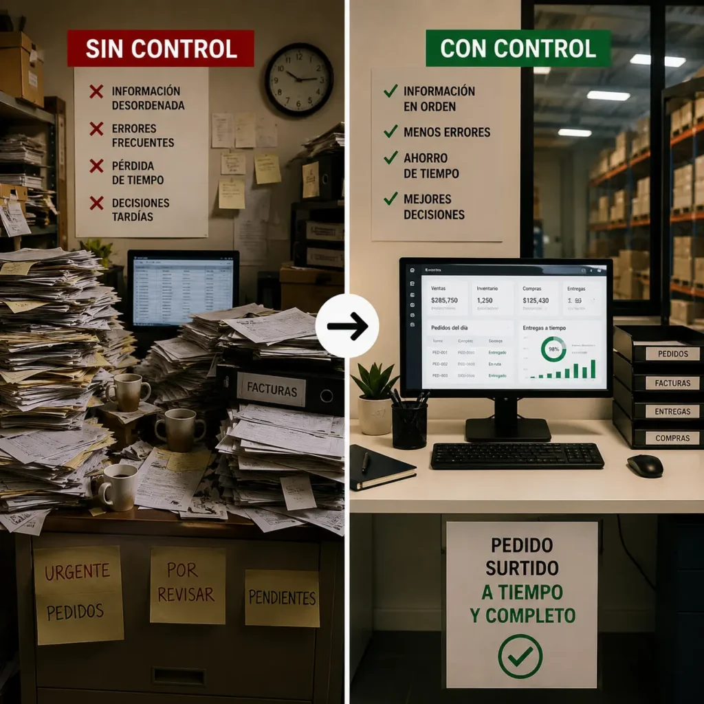 El ERP Te ayuda a tener menos desorden