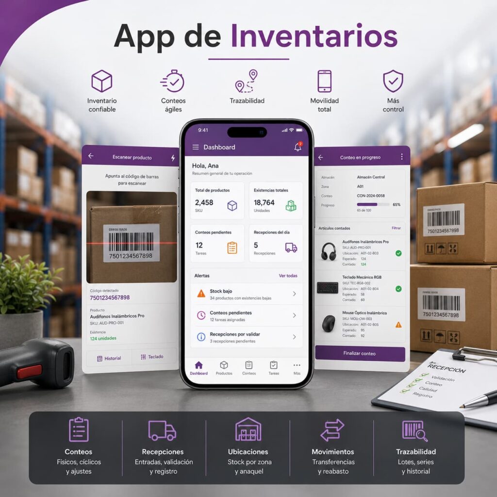 App de inventarios y almacenes