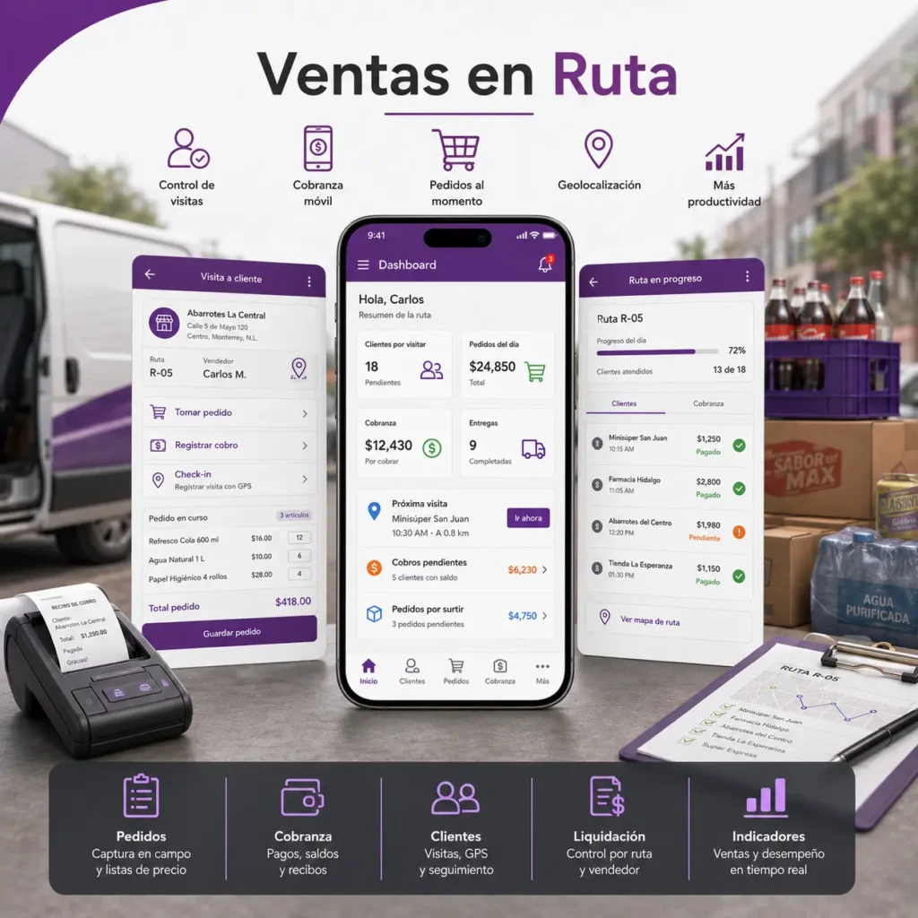Control de ventas de campo, app de campo